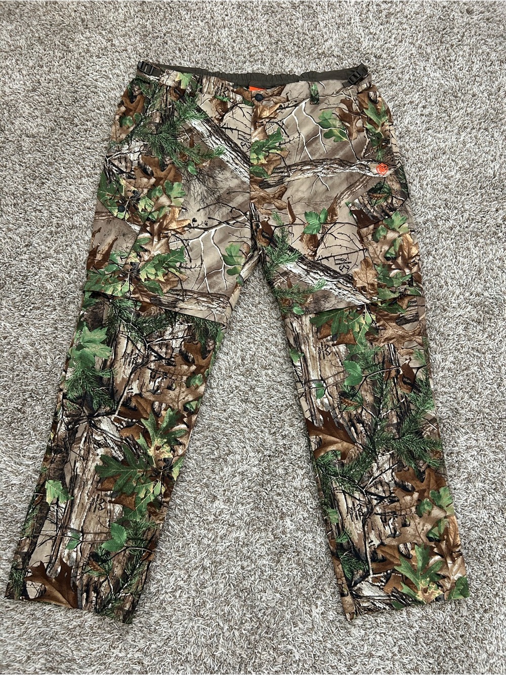 Game Winner Convertible Zip Off Hiking Pants Men’s 2XL Adjustable Real Tree Hunt
